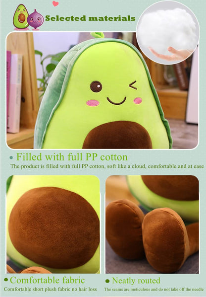 NatureMan 16.5 inch Avocado Plush Toy Pillow Gift, Lovely Fruit Plush Toy Doll, Suitable for Children, Girls, Boys and Holiday Gifts