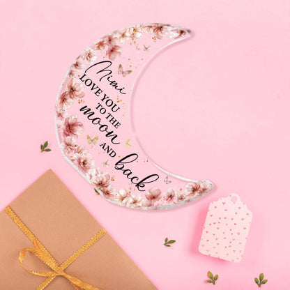 Mothers Day Gifts Mimi Grandma Birthday Grandmother Gift From Grandchildren,Acrylic Moon Decor Sign Grandmother Gift for Christmas Birthday Thanksgiving-Mimi Love You To The Moon And Back