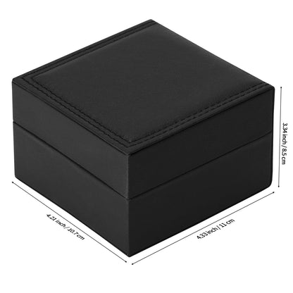 Luxury Single Watch Gift Box for Men Women, Single Watch Bracelet Bangle Jewelry Holder Storage Box Display Case Organizer (Black Style 1)