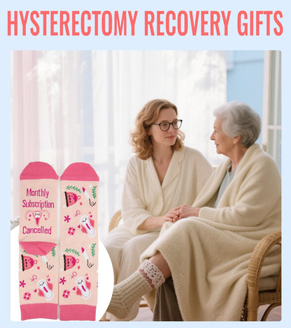 Hysterectomy Recovery Must Haves Socks, Hysterectomy Recovery Gifts for Women - Monthly Subscription Cancelled