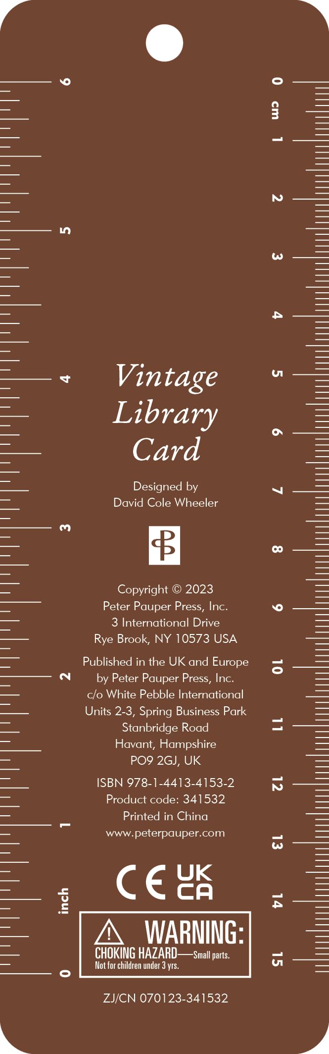 Vintage Library Card Beaded Bookmark