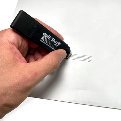 QuikStaff Musicians Pen - Draws a 5 Line Music Staff on Any Blank Paper UPDATED