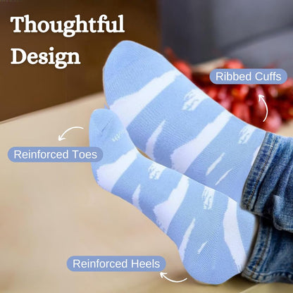Barrel Down South North Carolina Dress Socks for Men or Women - Carolina Blue and White Tarheel Pride
