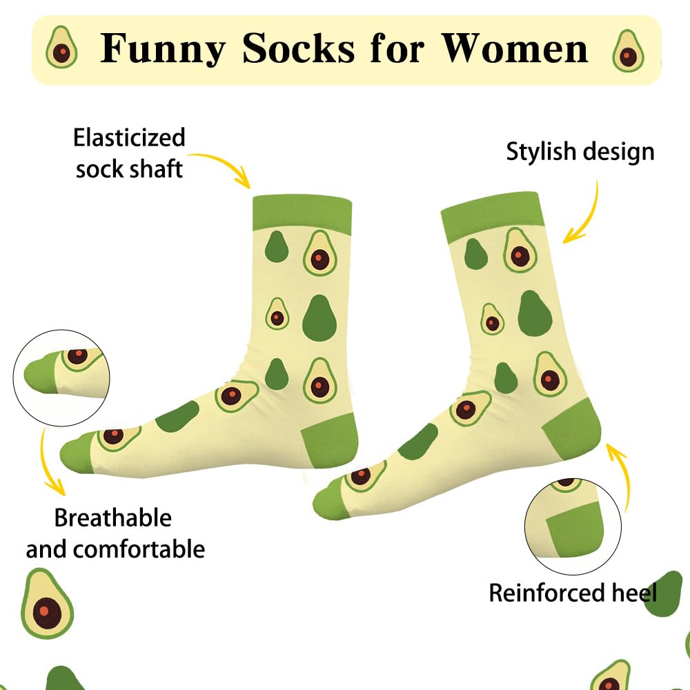 Gifts for Women Girl,Fruit Funny Socks - Christmas Birthday Fruit Gifts for Teen Girl Girlfriend Sisters Daughter