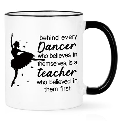 Cabtnca Dance Teacher Gifts, Dance Teacher Mug, Dance Teacher Appreciation Gifts for Women, Gifts for Dance Teacher from Students, Thank You Christmas Gift for Dance Teacher, 11 Oz