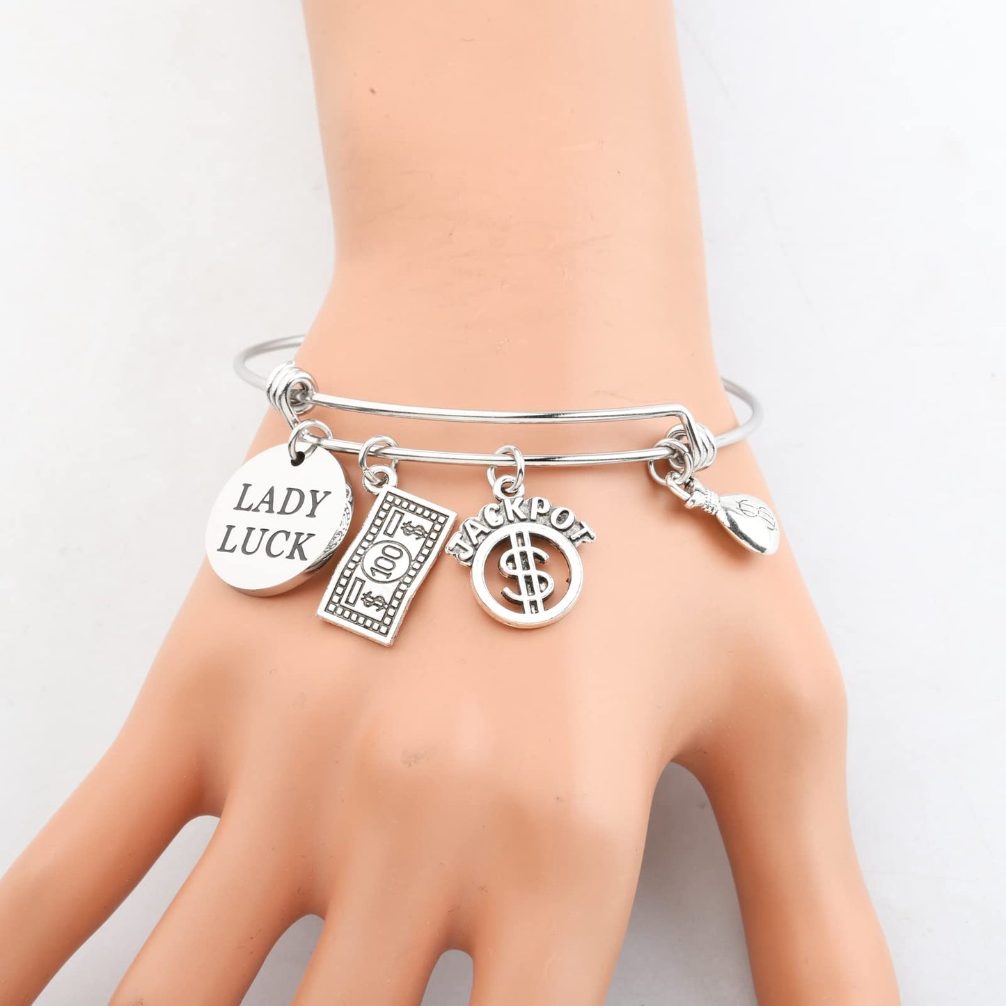 TGBJE Luck Gambler Gift Casino Queen Gift Lady Luck Bracelet Gambling Jackpot Gifts