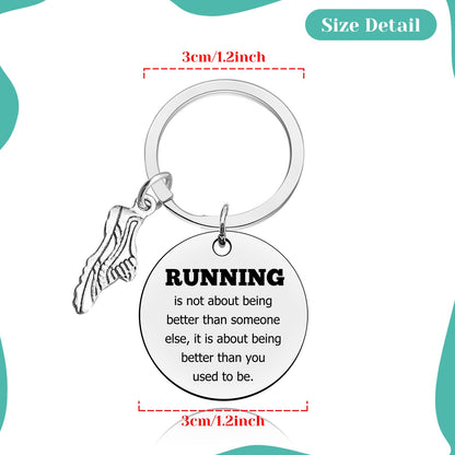 Running Gifts Running Gift for Women Men Keychain Gift for Runner Running Gift for Runners Women Running Gift Idea Running Lover Gifts Friend Sister Graduation Mothers Day Christmas Birthday Gift