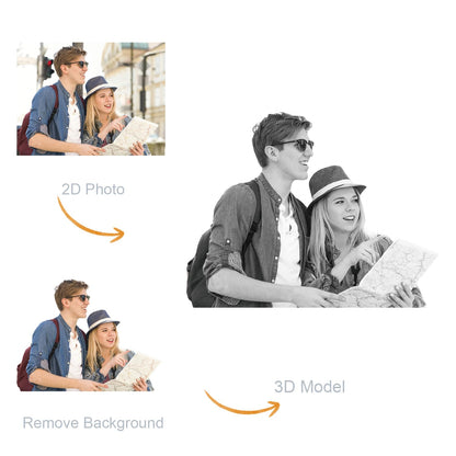 HAN'S LASER 3D Crystal Photo, Personalized Gift with Your Own Photo, Unique Mother’s Day,Birthday Gift for Women, Mother, Wife, Husband, Men(Small Heart)
