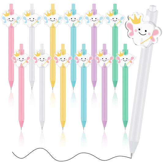 12 Pcs Tooth Fairy Wand Pens, Cute Tooth Fairy Gifts for Lost Teeth Rewards, Fun Writing Pens for Prizes, Dental Hygiene Rewards & Birthday Party Favors