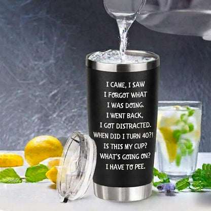 40th Birthday Gifts For Men Women-20 OZ Stainless Steel Tumbler-40th Birthday Decorations for Him Her