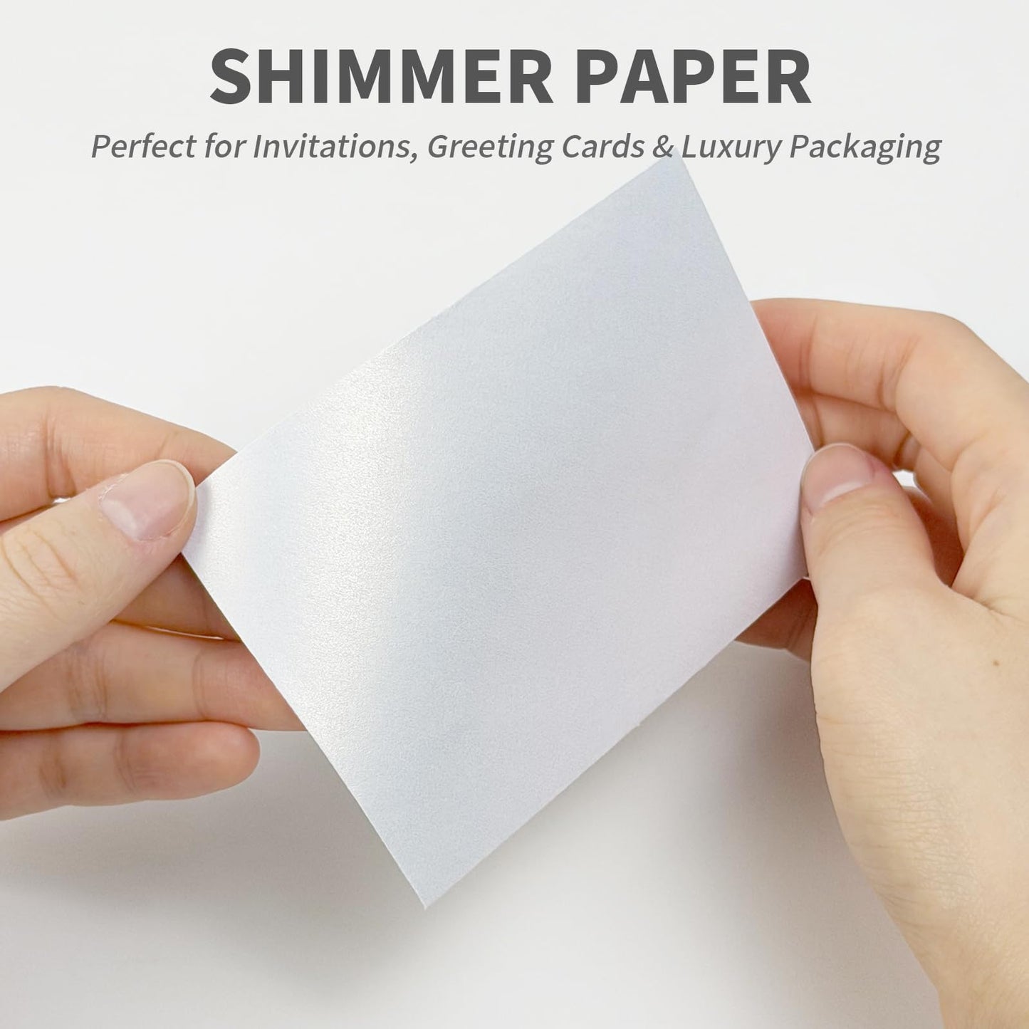 100 Pack Mini Pearl White Envelopes, 4 x 2.75" Shimmer Gift Card Envelopes, Gift Card Holder, Small Business Card Envelopes for Invitations, Wedding, Birthday Party, Baby Shower