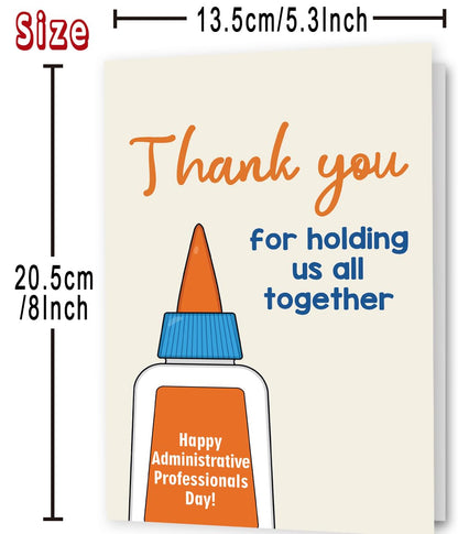 Administrative Professionals Day Card, Thank You Card for Administrative Assistant Office Manager Secretary, Appreciation Greeting Card with Envelope