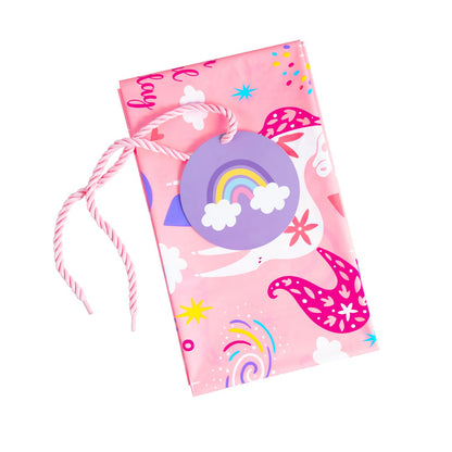 WRAPAHOLIC 56" Extra Large Pink Unicorn Birthday Gift Bag - Have a Magical Birthday Jumbo Bike Bag Gift Wrap for Girls, Baby Shower, Party, Holiday - 56" H x 36" W