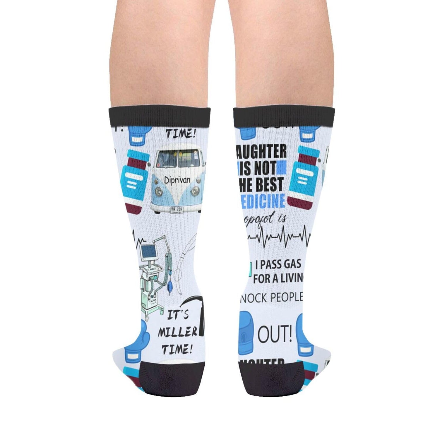 Novelty Socks Casual Crew Mid Calf Dress Socks For Women Men