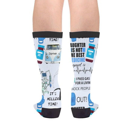 Novelty Socks Casual Crew Mid Calf Dress Socks For Women Men