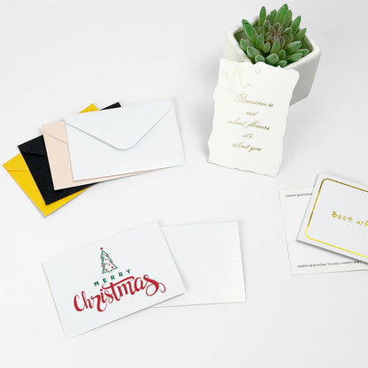 100 Pack Mini Pearl White Envelopes, 4 x 2.75" Shimmer Gift Card Envelopes, Gift Card Holder, Small Business Card Envelopes for Invitations, Wedding, Birthday Party, Baby Shower