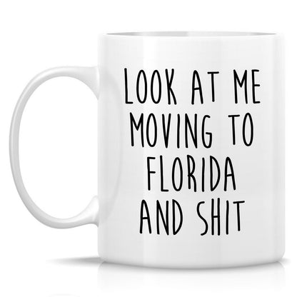 Retreez Funny Mug for Moving to Florida - Moving to Florida Gift - 11 Oz Ceramic Coffee Cup for Relocating to Florida - Humorous Farewell Gift For Birthday, Moving Away, Graduation For Men, Women