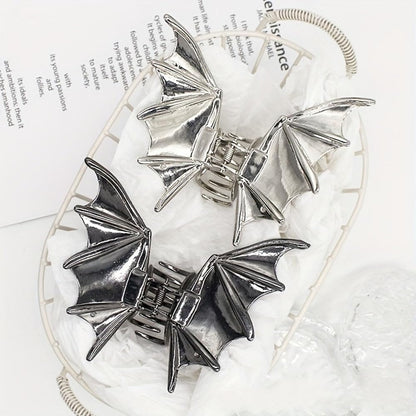 Halloween Bat Hair Claw Clips - Black Bat Wing Shape Hair Clips Gothic Halloween Hair Decoration for Women Thick or Thin Hair Accessories Metal Clamp Clips No-Slip Hair Barrette Clip for Hair Styling