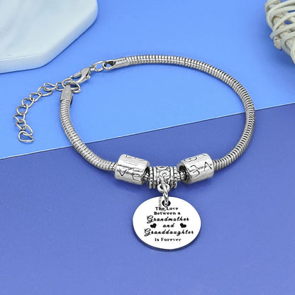 Granddaughter Gifts from Grandma Bracelet for Grandma Granddaughter Gift The Love Between Grandmother and Granddaughter is Forever Bracelet Grandma Birthday Gift from Granddaughter Christmas Gift
