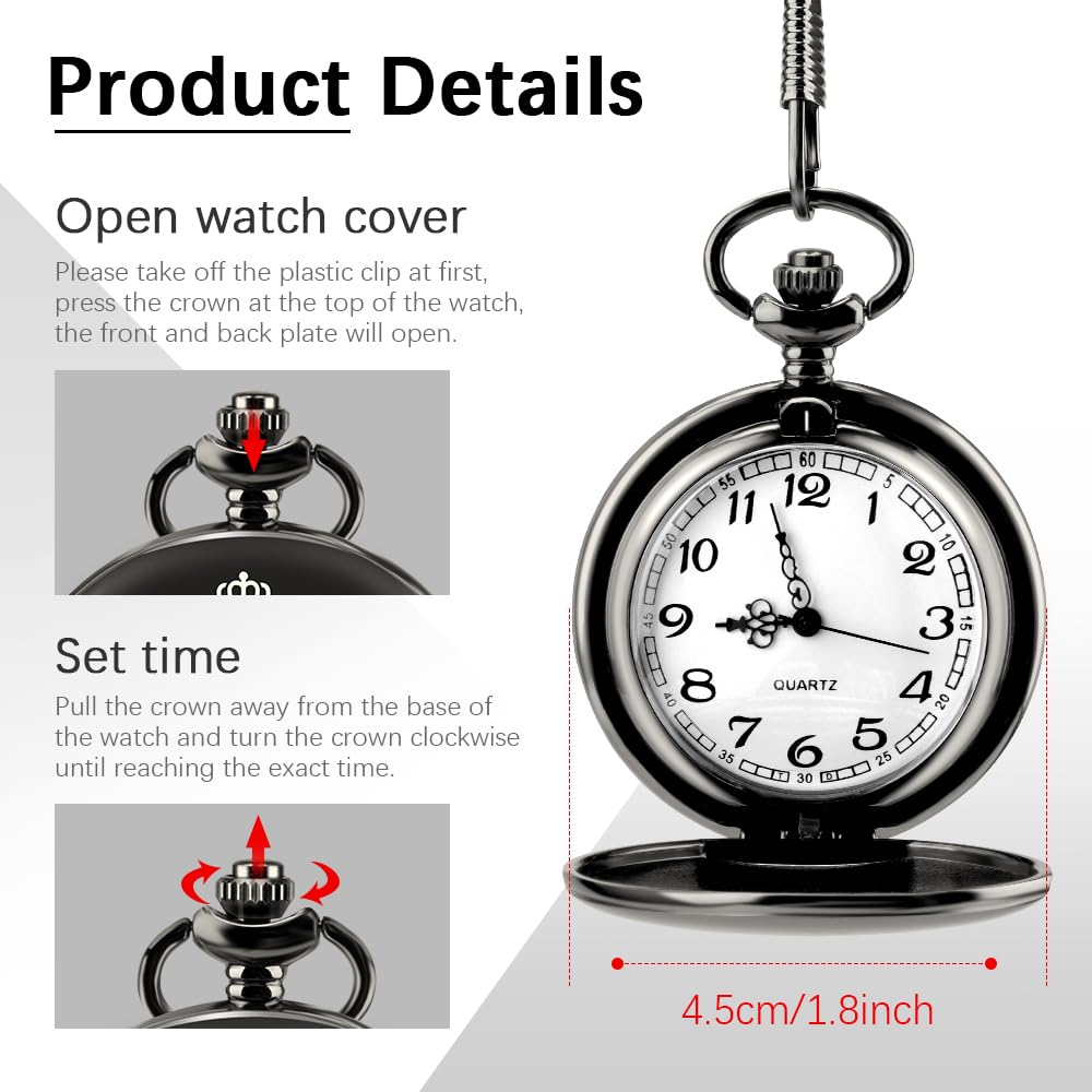 Engraved Pocket Watch for Men Borther Gifts for Graduation Fathers Day Birthday Xmas Valentines Day Gifts for Brother
