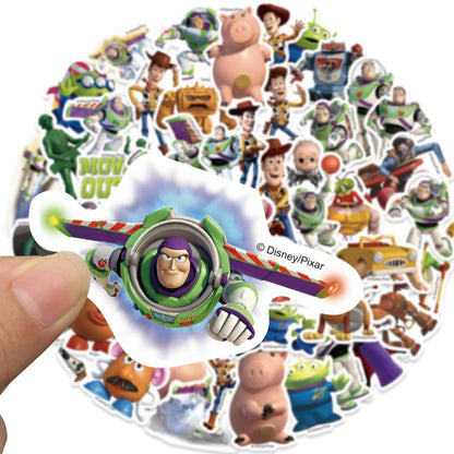 50pcs Toy Cartoon Story Stickers,Vinyl Waterproof Decal for Water Bottle Laptop Sticker for DIY Decorate Bumper Phone Hard Hat Teens Gifts