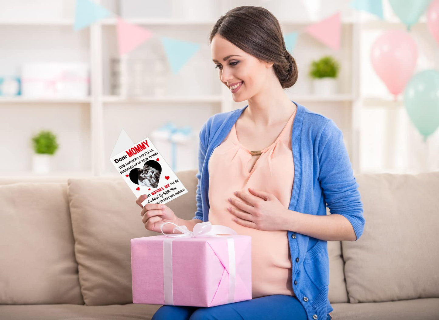 WaaHome Funny First Mothers Day Card for Mom, Happy 1st Mothers Day Card with Photo Insert, First Mothers Day Pregnancy Gift Card for First Time Mom New Mom Expecting Mom Mother To Be Mommy