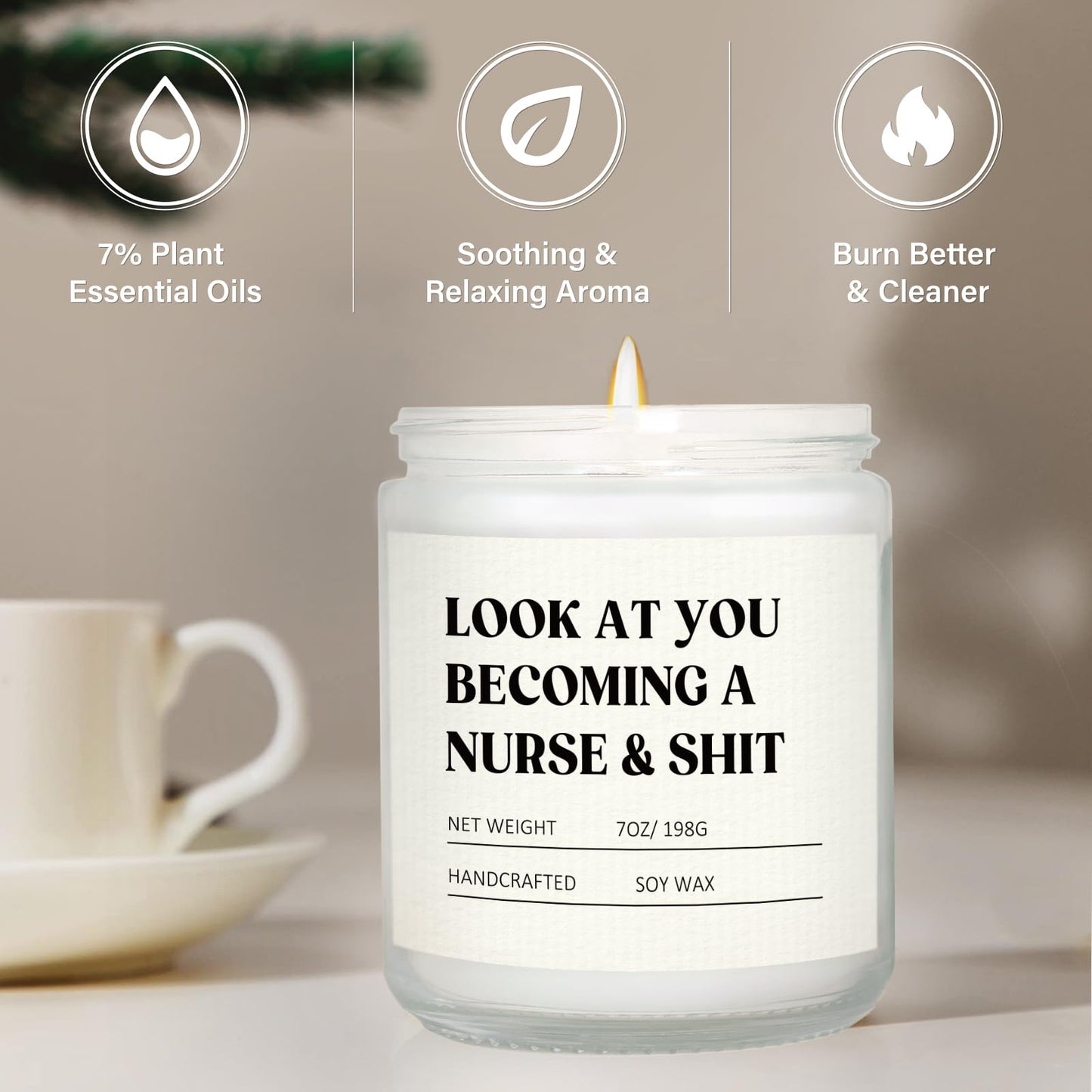 Craftique Nurse Gifts for Women Men, Nurses Week/Day/Appreciation Gifts- Funny Nurse Candle- Cool Graduation/Birthday/LPN RN Gift for Nurses, Nursing Student Gift, Nursing School, Future/New Grad
