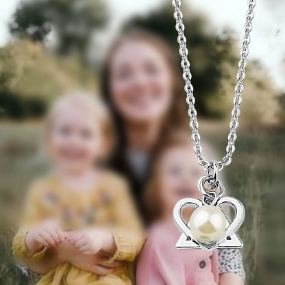 AKTAP Adoption Necklace Adoption Symbol Pendant Pear Necklace Adoption Jewelry Gift for Stepdaughter