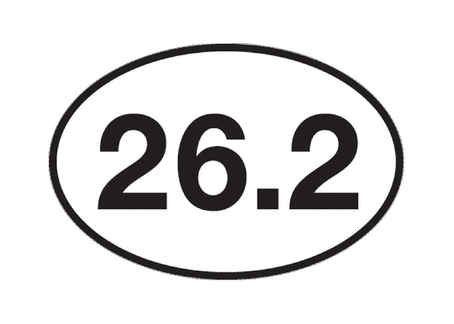 Rogue River Tactical 26.2 Marathon Running Sticker Bumper Sticker Oval 5" x 3" Decal Runner Track Run
