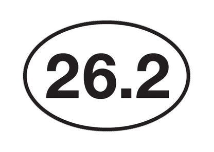 Rogue River Tactical 26.2 Marathon Running Sticker Bumper Sticker Oval 5" x 3" Decal Runner Track Run