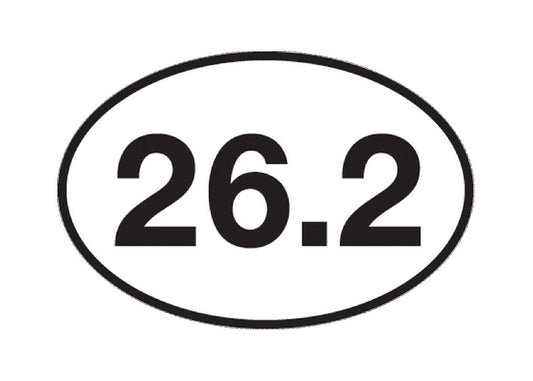 Rogue River Tactical 26.2 Marathon Running Sticker Bumper Sticker Oval 5" x 3" Decal Runner Track Run