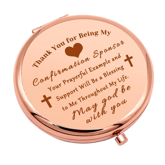 Confirmation Sponsor Gifts Sponsor Gifts Compact Makeup Mirror Sponsor Thank You Gift Christian Faith Gift AA Sponsor Gift NA Addiction Recovery Gift Folding Makeup Mirror Birthday Gifts