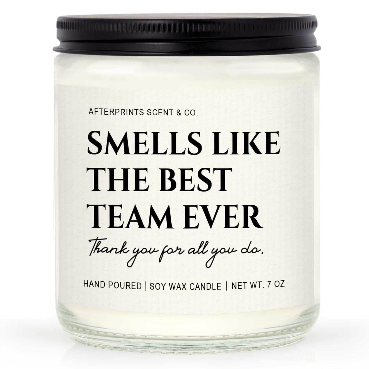 Afterprints Boss Gifts for Women Men, Best Team Ever Candle, Employee Appreciation Gifts, Team Appreciation, Christmas Farewell Gift for Coworker, Boss Lady, Staff, 7oz Lavender Scented Candles