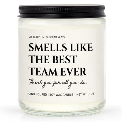 Afterprints Boss Gifts for Women Men, Best Team Ever Candle, Employee Appreciation Gifts, Team Appreciation, Christmas Farewell Gift for Coworker, Boss Lady, Staff, 7oz Lavender Scented Candles