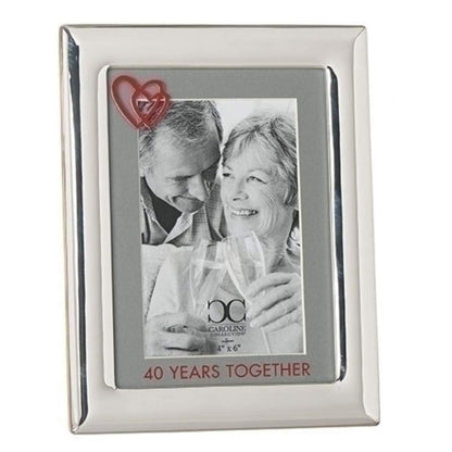 Roman Giftware Inc., Caroline Collection, Wedding & Anniversary, 8.5" H 40 Years Together Frame,Religious, Inspirational, Durable (6x1x8)