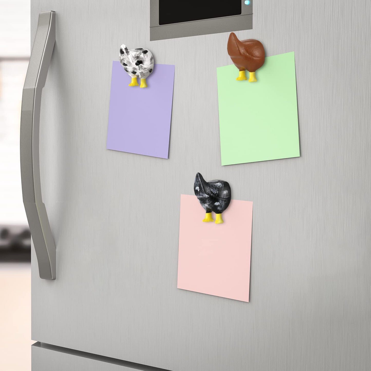 Bonuci 3 Pcs Chicken Butt Magnet Fun Refrigerator Magnets Farm Animal Butt Magnets Chicken Gift Decorations Funny Refrigerator Photo for Home and Office Decor Animal Lover Gift