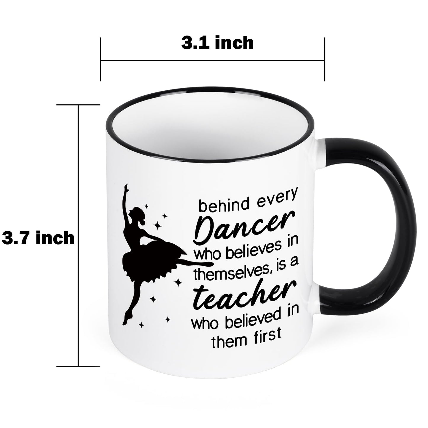 Cabtnca Dance Teacher Gifts, Dance Teacher Mug, Dance Teacher Appreciation Gifts for Women, Gifts for Dance Teacher from Students, Thank You Christmas Gift for Dance Teacher, 11 Oz