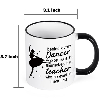 Cabtnca Dance Teacher Gifts, Dance Teacher Mug, Dance Teacher Appreciation Gifts for Women, Gifts for Dance Teacher from Students, Thank You Christmas Gift for Dance Teacher, 11 Oz