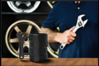 Tire Coffee Tea Mug Gift for Car Lovers Mechanics Car Enthusiasts Gifts for Man Birthday Gift