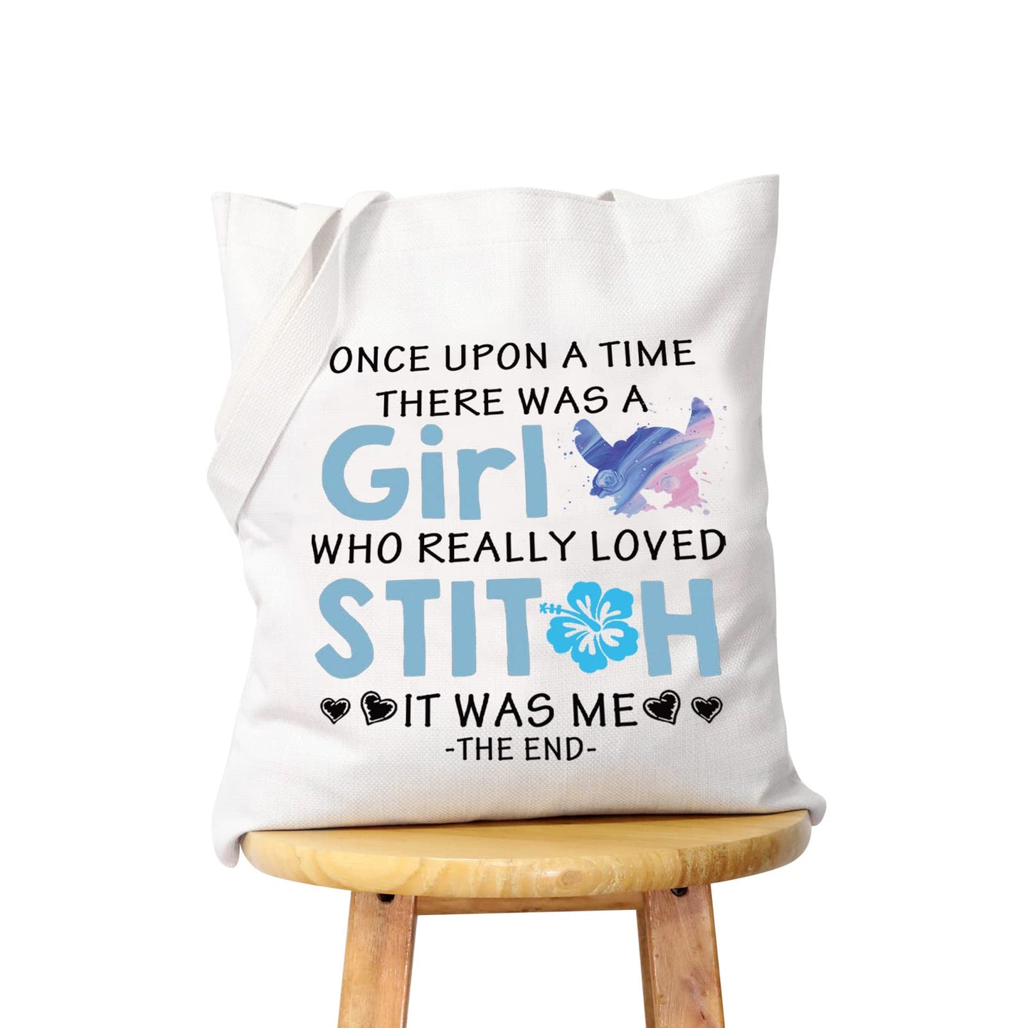 WCGXKO Cartoon Lover Gift There Was A Girl Who Really Loved Cute Themed Tote Bag