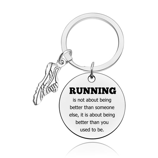 Running Gifts Running Gift for Women Men Keychain Gift for Runner Running Gift for Runners Women Running Gift Idea Running Lover Gifts Friend Sister Graduation Mothers Day Christmas Birthday Gift