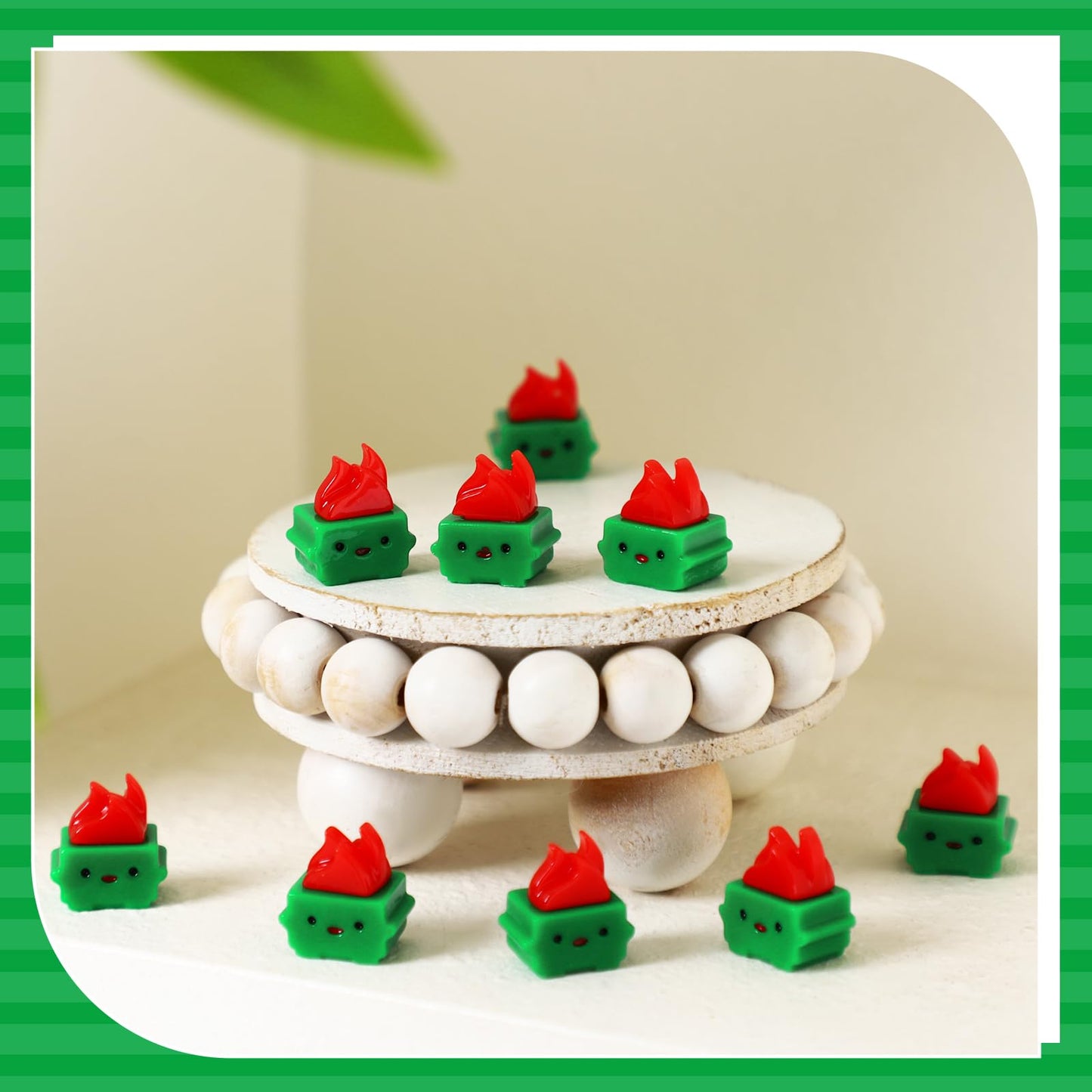 Simgoing 50 Pcs Mini Resin Dumpster Figurines Bulk Miniature Resin Trash Shape Mini Dumpster Desk Accessories Funny Employee Appreciation Gifts for Office Coworkers Teacher Nurse (Green)