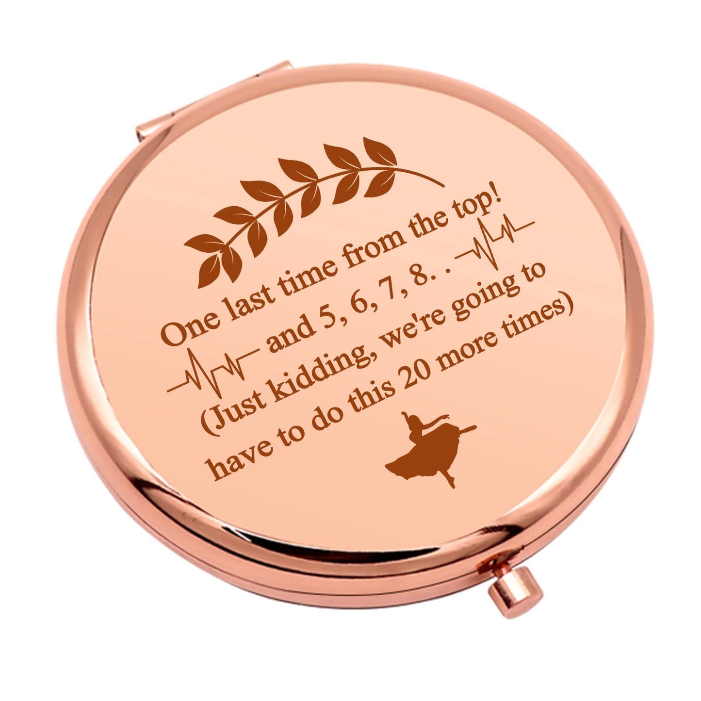 Dance Teacher Gifts Thank You Gift for Dancer Coach Compact Makeup Mirror Dance Lover Gift for Women Appreciation Gifts Folding Makeup Mirror Birthday Retirement Thanksgiving Presents