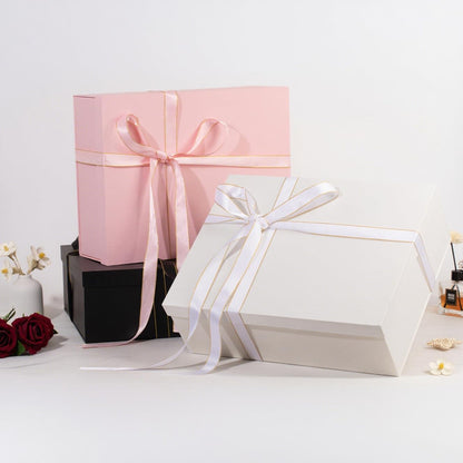 Rinrda Extra Large Gift Box 16.5x13x5.5 inches,Pink Gift Boxes with Lids for Presents,Perfect for Birthday,Valentine's Day,Christmas,Anniversaries,Contains Card,Ribbon,Shredded Paper Filler.