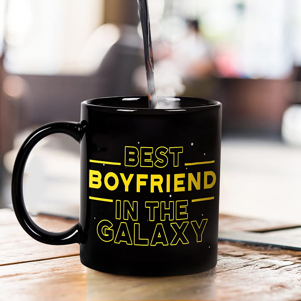 Fatbaby Best Boyfriend in the Galaxy Coffee Mug - Funny Valentine's Day Gift, 11 oz