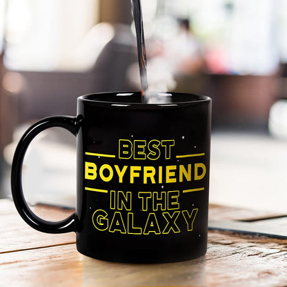 Fatbaby Best Boyfriend in the Galaxy Coffee Mug - Funny Valentine's Day Gift, 11 oz