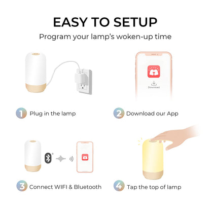 Tikkitouch Long Distance Lamp Set of 2 WiFi Touch Lamp Long Distance Relationship Gift for Couples, Mom, Friends & Family