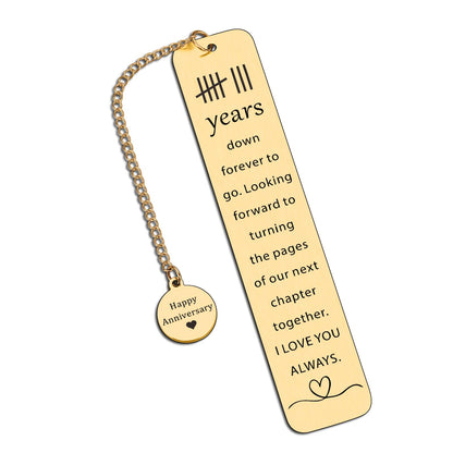 Bronze for 8th Wedding Anniversary - Bookmarks, GIFS for Her & Him Valentine Bookmarks for Couple Husband Wife Parents
