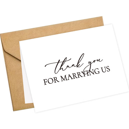 LADY & HOME Thank You for Marrying Us Wedding Card with Envelopes To Officiant,Thank You Card for Priest,Minister,Judge,Pastor (A1:1 pack)