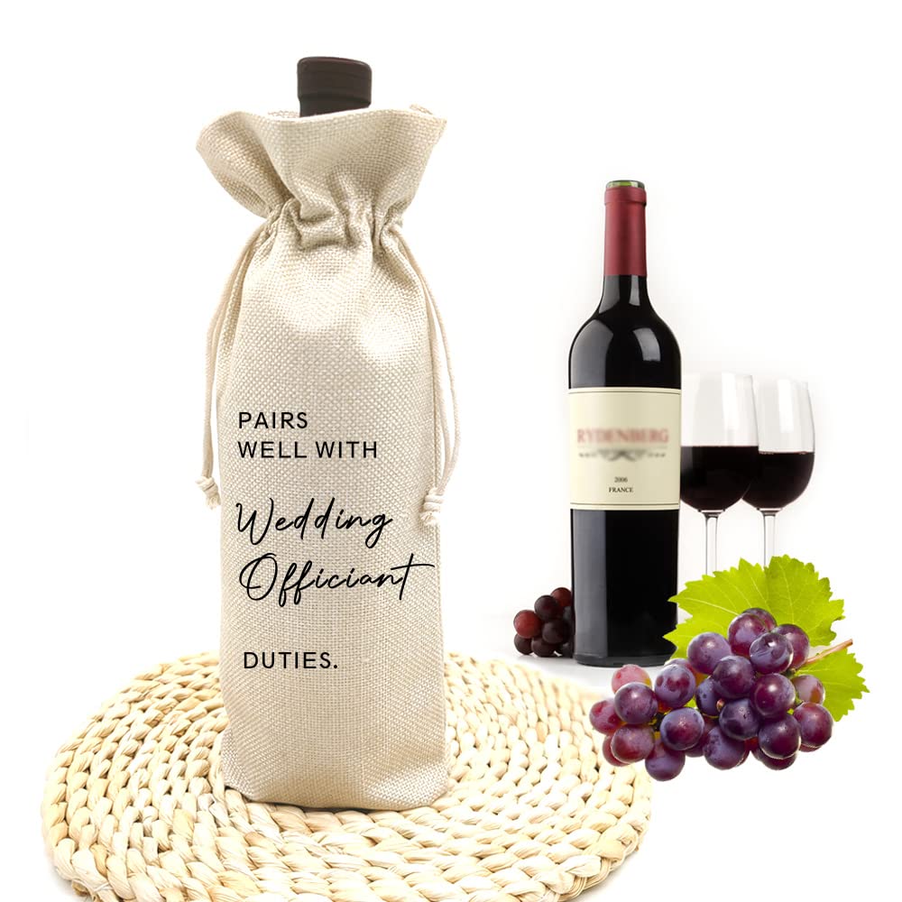 Socive Wedding Officiant Gift, Pairs Well with Wedding Officiant Wine Bag, Gifts for Pastor, Proposal Gift for Host, Drawstring Wine Bags
